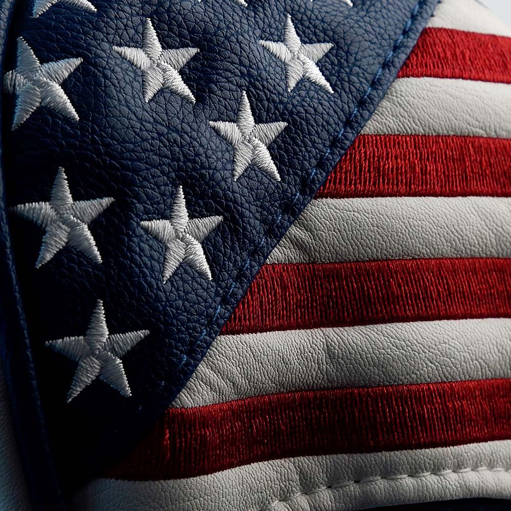 GOOACTION USA Golf Club 3 5 Fairway Wood Headcover American Stars and Stripes Flag Synthetic Leather Patriotic Head Covers Protector