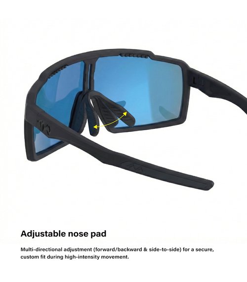 720armour A-Fei Sports Sunglasses, UV400 Protection, for Running, Cycling, Baseball (Matte Silver Frame With Red Lens)