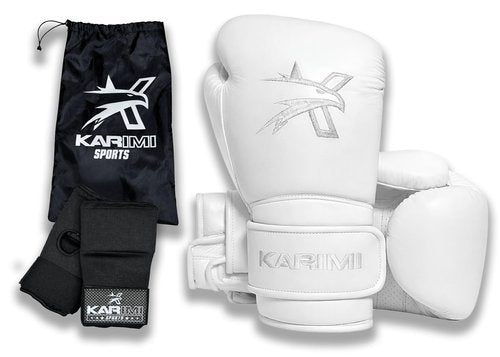 Elite Force Boxing Gloves for Men & Women – 100% Genuine Leather, 5-Layer Padding, Wrist Support, Mesh Palm – Training, Sparring, Heavy Bag – 12oz 14oz 16oz (Black/White, 12oz)