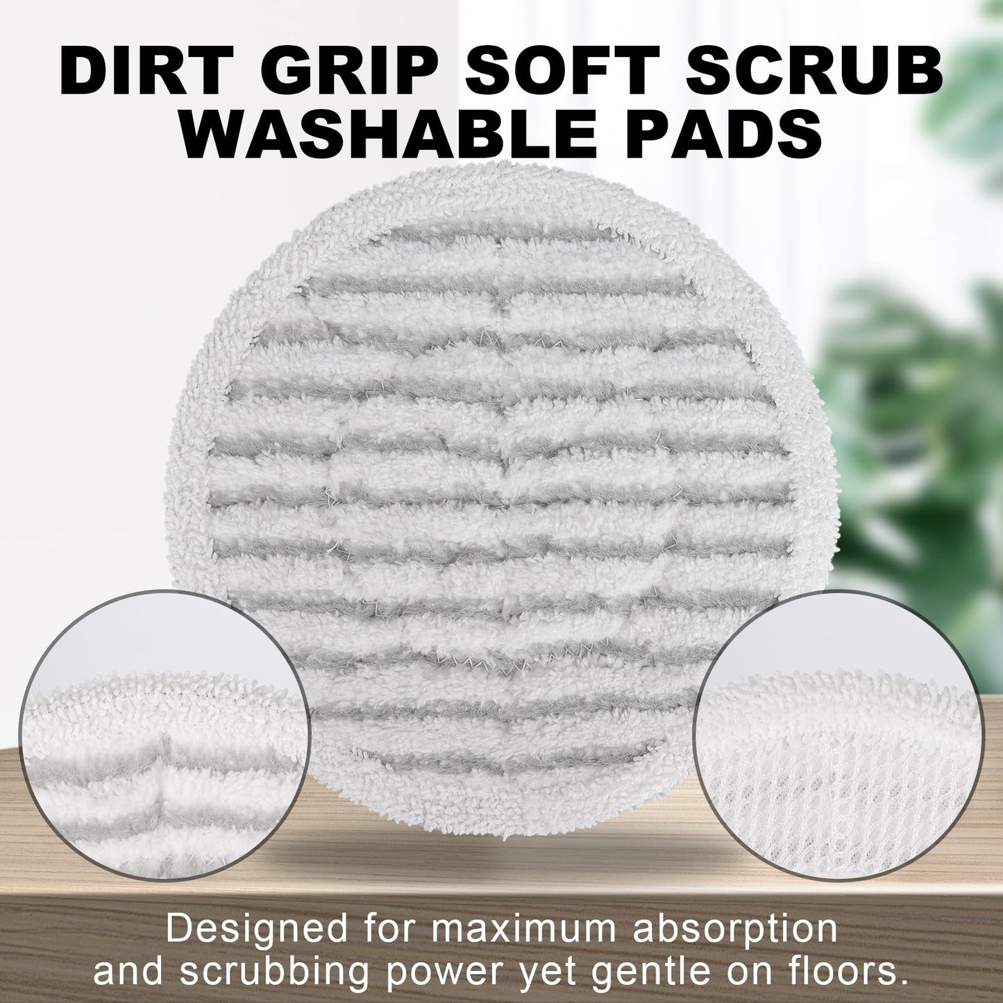 Pads for Shark Steam Scrub Mop: 12 Pack Spin Mop Refills Fit for Shark S7000 S7001 S7000C S7201 S7000AMZ S8201 S8001 S8000 Steam and Scrub Pads - Hard Floor Steam Mop Washable Pads S7001TGT