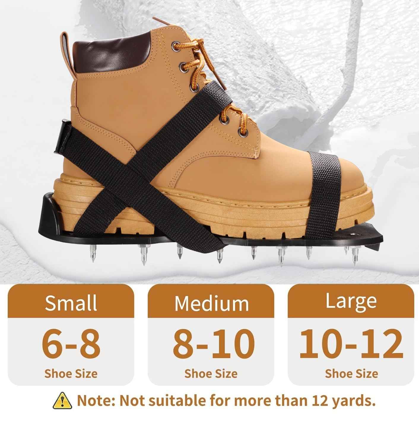 Gunite Spiked Shoes for Epoxy Floor,2 in 1 Fully Assembled，2 Lengths of Spikes with 1.8"" and 1.2"" Short Spikes，Perfect for Epoxy Garage Floors,Overlays, Lawn Aeration，Aerator Shoes