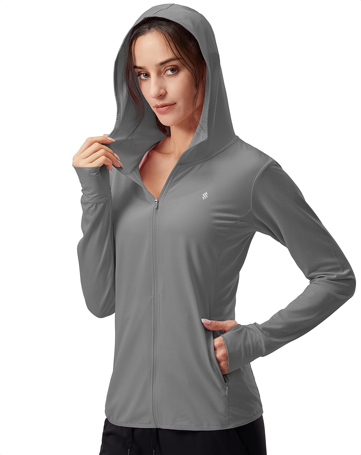 Soothfeel Women's Sun Protection Hoodie Jacket - Lightweight UPF 50+ Long Sleeve with Pocket | Perfect for Hiking