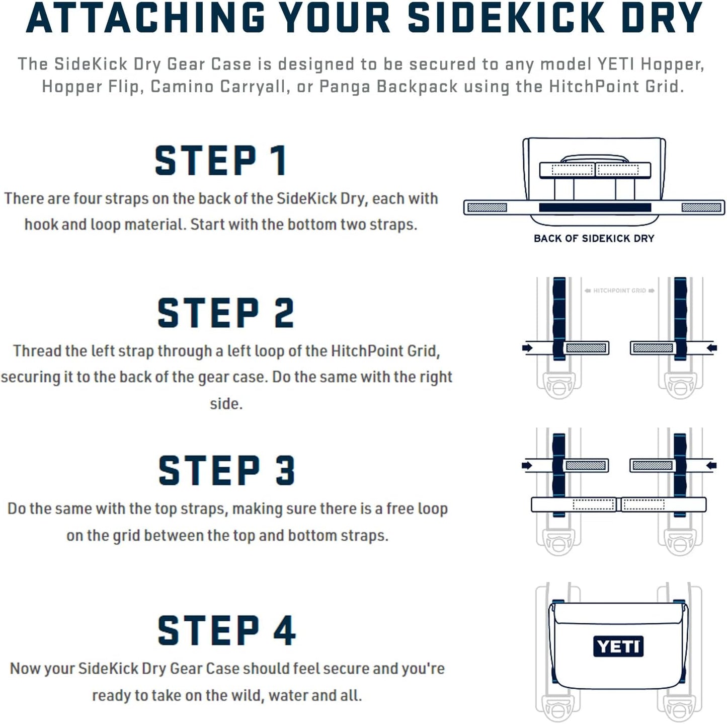 YETI Sidekick Dry Waterproof Gear Case - Durable, Lightweight Storage Bag for Outdoor Adventures