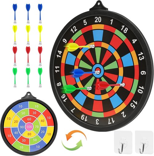 Magnetic Dart Board by [Brand Name] - Safe Indoor/Outdoor Game with 12 Darts | Perfect Gift for Kids Ages 8-14