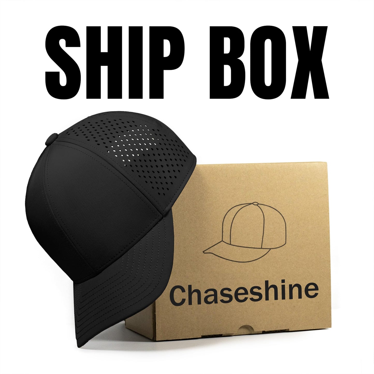Chaseshine Performance Snapback Hats for Men Women,7 6 Panel Baseball Cap,Golf,Running,Workout