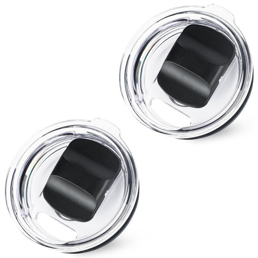 10 oz Tumbler Lid for Yeti, 2 Pcs Replacement Lids for YETI 6 oz Espresso Mugs, 8 oz Stackable Cup and 10 oz Wine Tumbler, Travel Spill Proof Cup Lids Covers with Magnetic Slider Switch, BPA Free