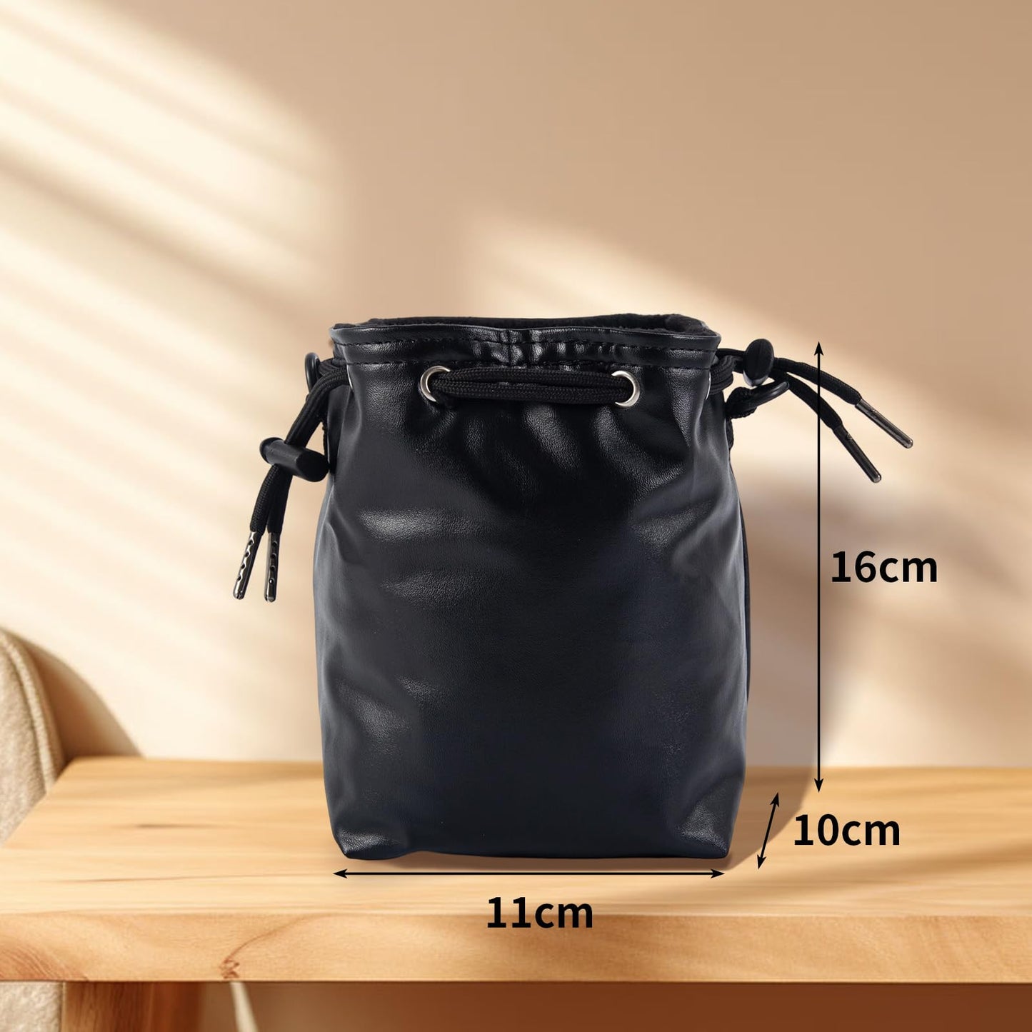 QCWN Golf Valuables Pouch for Men Women Premium Leather Golf Tee Bag with Reinforced Drawstring Clip – Waterproof Golf Ball Sack Holder for Accessories Best Golf Gifts for Men