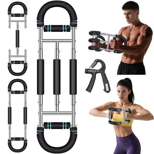 Twister Arm Trainer 9-Level Adjustable (20-270lbs) with Adjustment Tool & Mechanical Counting Grip - Chest Trainer for Men Women, Home Gym Arm Exerciser to Build Biceps, Chest & Grip Strength