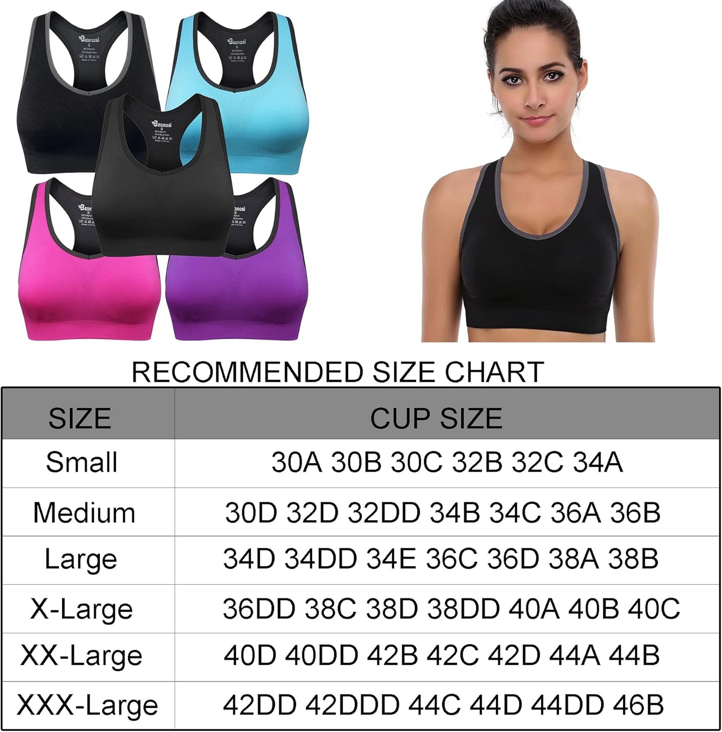 Skiennix Women's High Impact Seamless Racerback Sports Bra - Ideal for Yoga & Gym Workouts