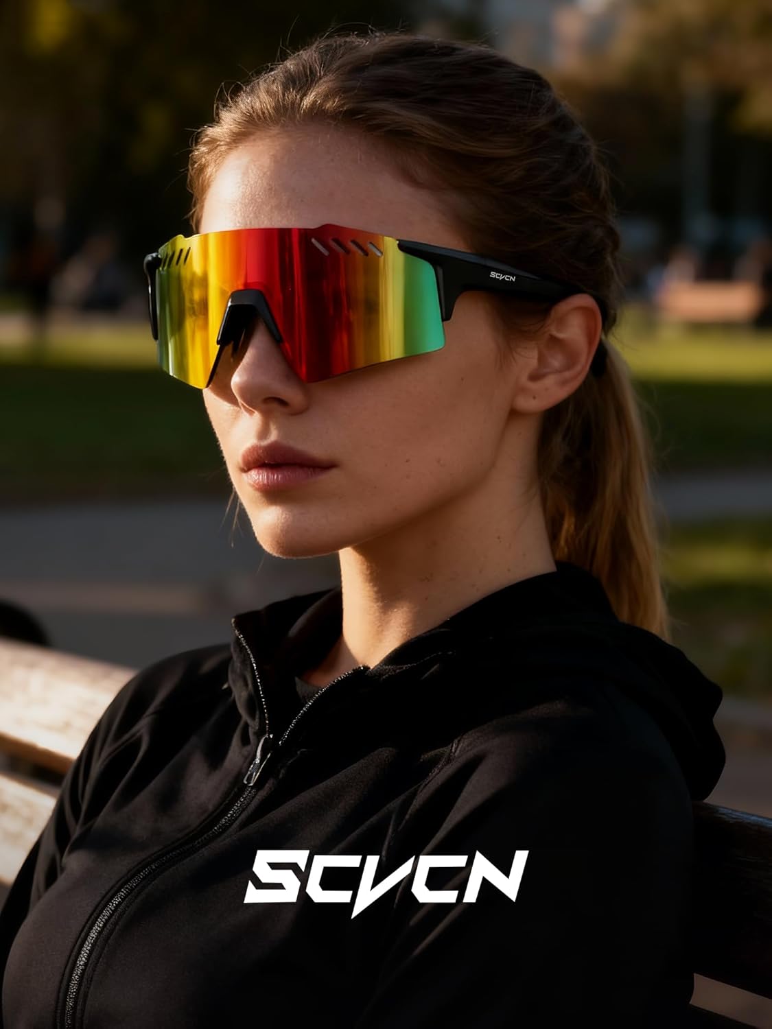 SCVCN Sports Sunglasses - UV400 Protection for Men & Women | Lightweight Frameless Design