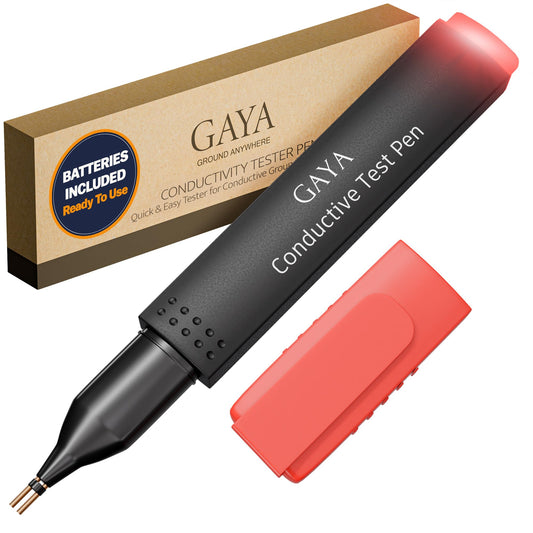 GAYA Conductivity Tester for Grounding Products – Instant Result, Easy to Use Conductivity Tester for Earthing Mats, Sheets & Wristbands – Portable & Reliable Ground Earthing Test – Battery Included