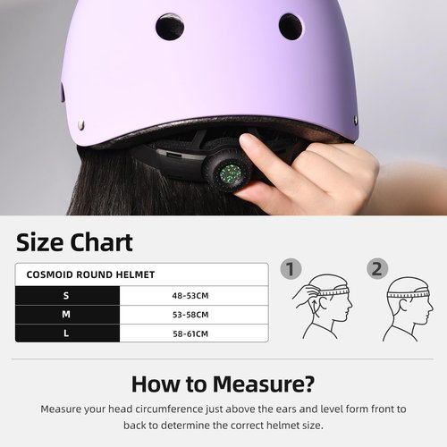 Helmet for Bicycle Scooter Roller Skate Inline Skating Rollerblading, Adjustable and Multi-Sport for Skate Scooter, 3 Sizes for Adult Youth (Purple, Large)