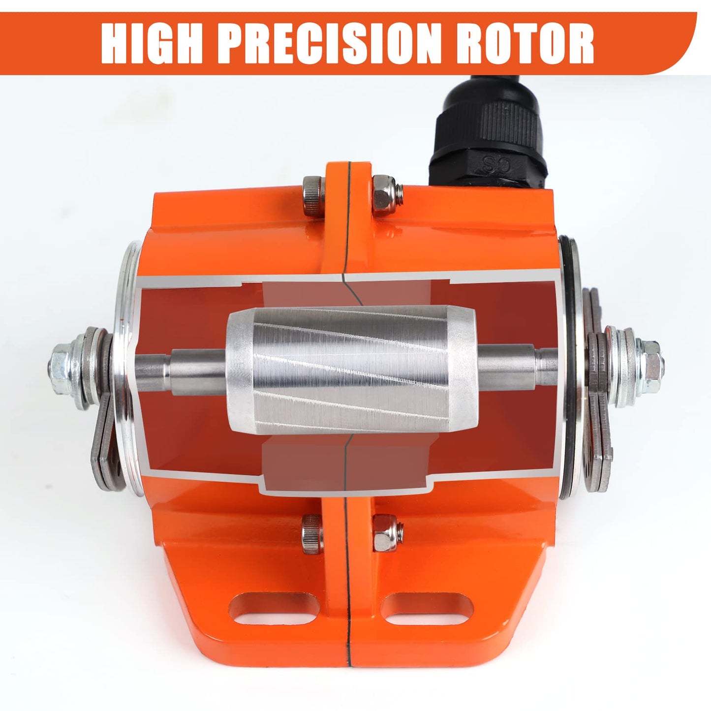 TOAUTO Concrete Vibrator Vibration Motor 100W Single Phase AC 110V 3600rpm Aluminum Alloy Case Vibrating Motor for Shaker Table