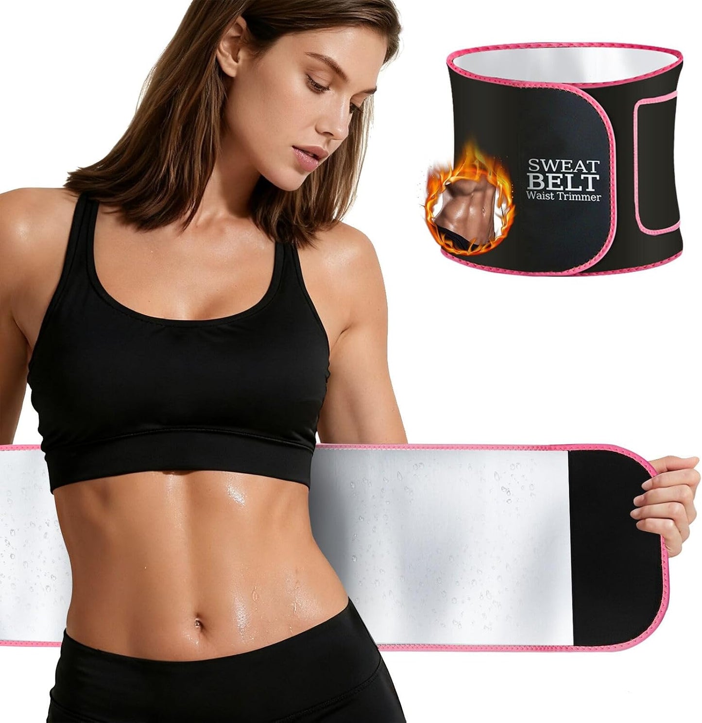 MORECOO Waist Trainer - Sculpting Sweat Band for Stomach & Waist Trimming | Ideal for Workouts