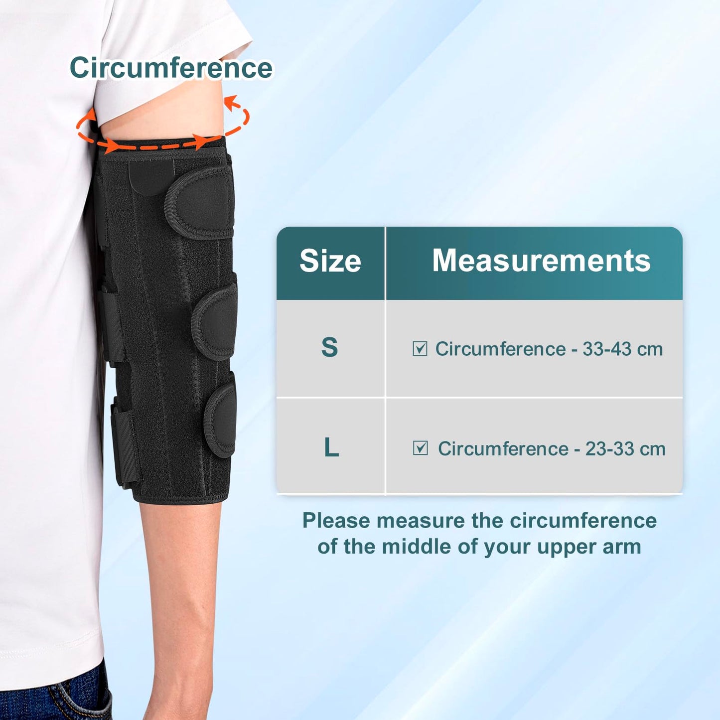 Clheatky Elbow Brace, Cubital Tunnel Elbow Brace, Elbow Splint for Sleeping Tendonitis, Ulnar Nerve Entrapment Brace Fit Women & Men, Right & Left Arm (L)