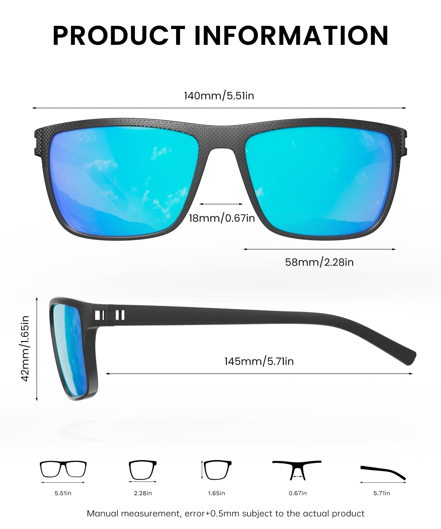 CIFOYA Sunglasses-Men Polarized Mens Sunglasses: Classic Women Sun Glasses UV400 Protection for Fishing Driving Golf 5PACK