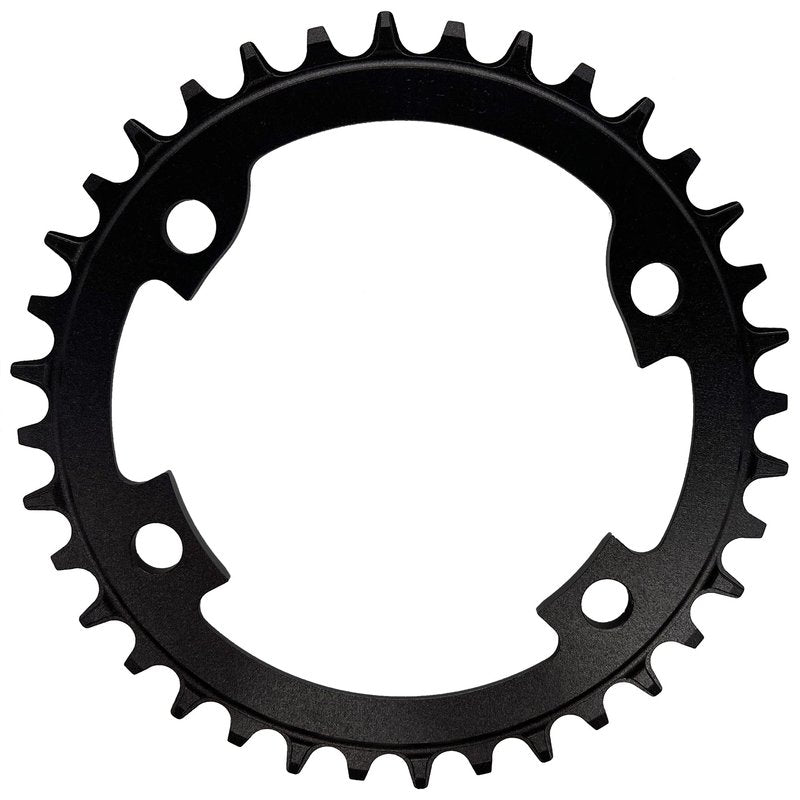 DECKAS Round Chainring 110BCD 4-Bolt 36T 38T 40T 42T 44T 46T 48T 50T 52T Narrow Wide Chainring for 7/8/9/10/11/12 - Speed (Black 50T)