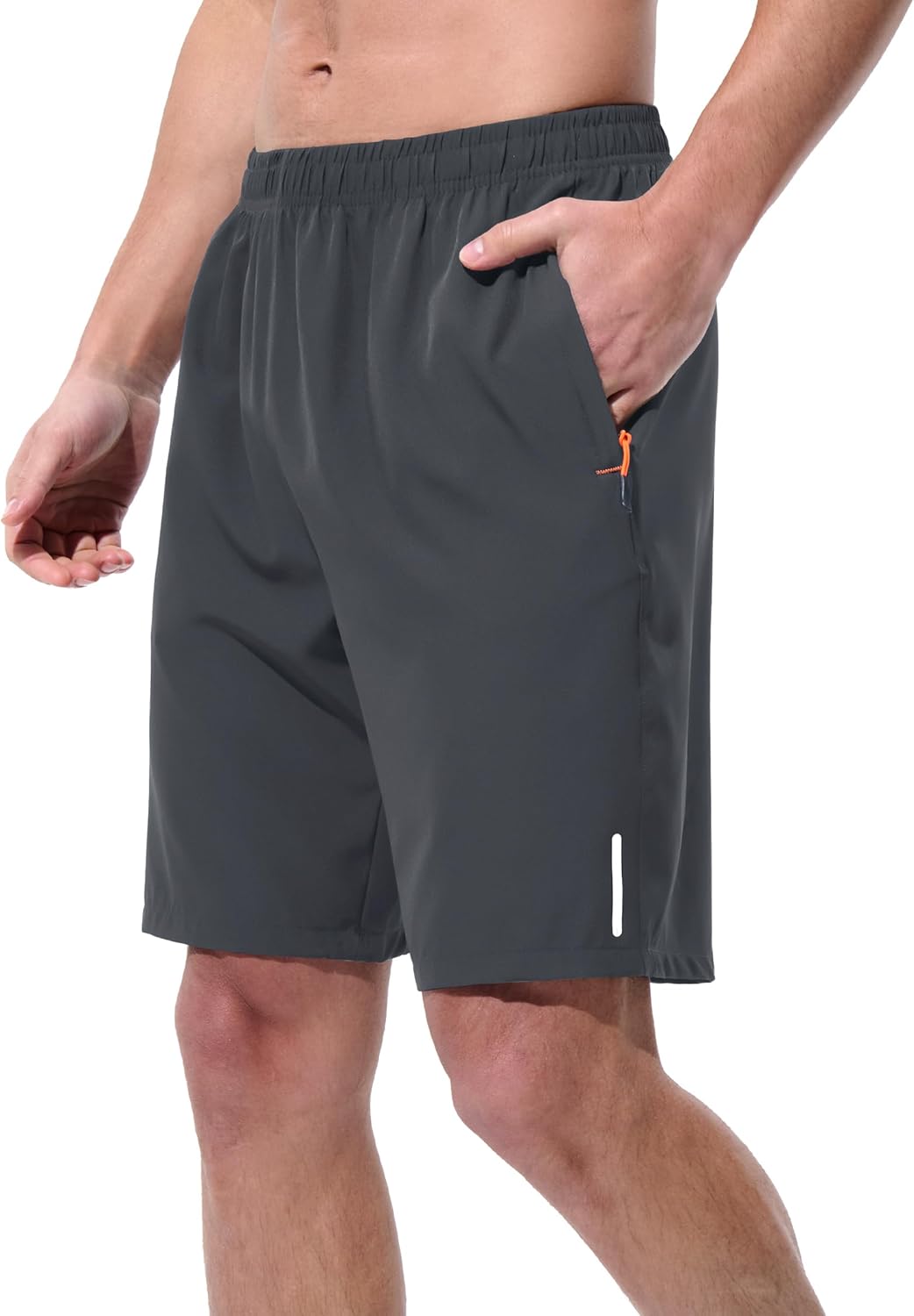 UIQUR Men's Athletic Running Shorts - Quick Dry Lightweight Gym & Basketball Shorts with Zipper Pockets | 7"/9" Options