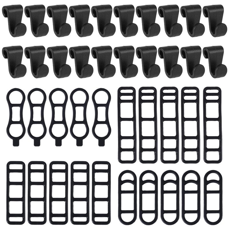 20pcs Bicycle Light Silicone Straps with 20pcs S Buckles, 4 Styles Bike Rubber Straps Elastic Flashlight Mount Bike Silicone Holder Band Cell Phones Speaker Lights for Bicycle Light Sets Handlebar