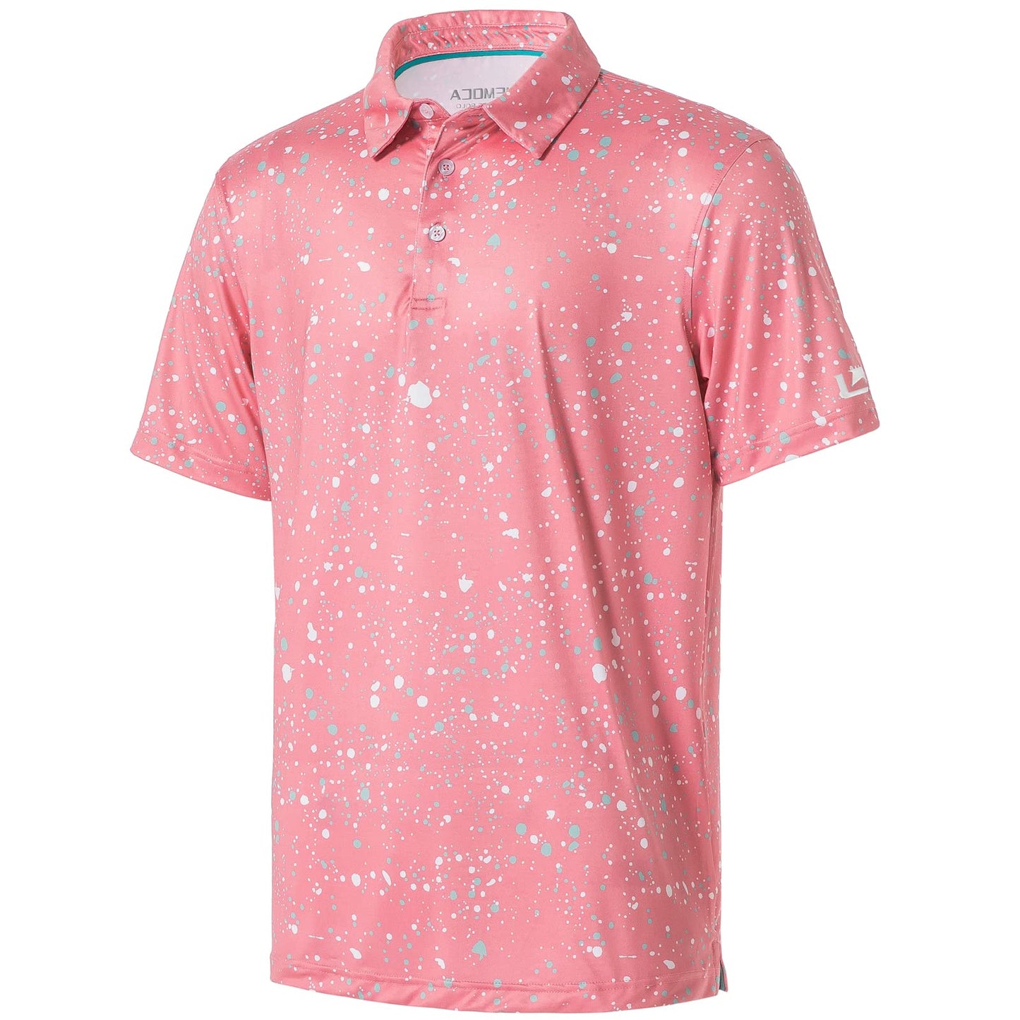 Ephemoca Golf Shirts for Men UPF 50 Moisture Wicking Short Sleeve Polo Shirt Red XL