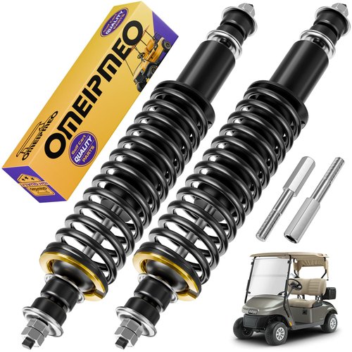 EZGO TXT Shocks, Golf Cart Front/Rear Shock Absorber, Golf Cart Heavy Duty Coil Spring Shock Absorber for EZGO TXT/Medalist 1994-UP, OEM# 70928-G01, 76418-G01, 70630-G01 (2PCS EZGO TXT Shocks Black)