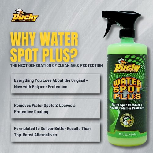 Ducky Products Water Spot Plus - Exterior Detailing Spray with Wax for Boat, Car & RV | 32 oz