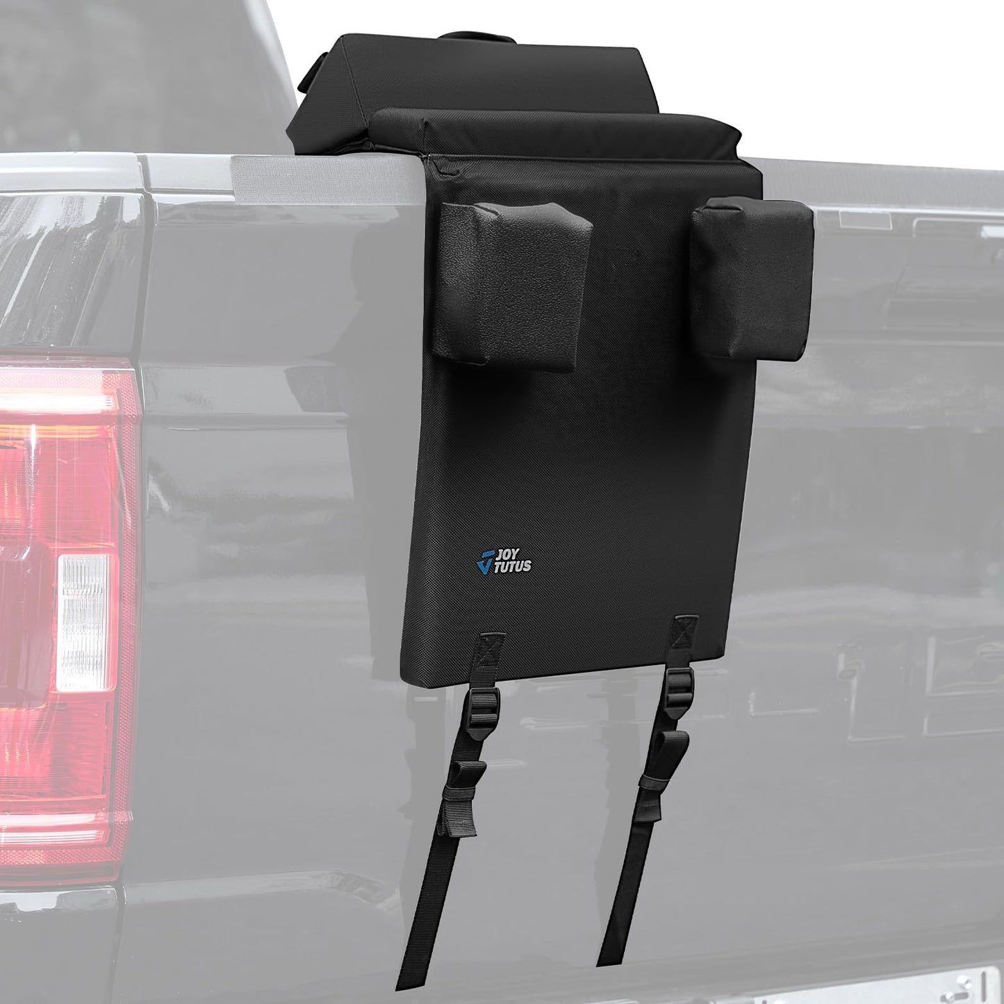 JOYTUTUS Tailgate Bike Pad for Truck, Wider Truck Bed Single Bike Pad Mat, Anti-Wobble Waterproof Bike Cover Pad Holder for Truck Compatible with F150 F250 F350 Silverado Sierra Ram Tundra