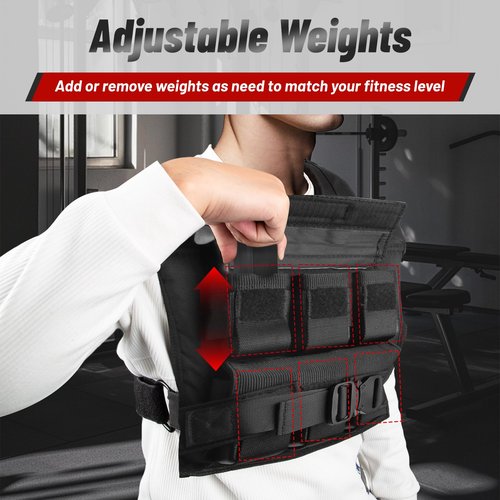 Weighted Vest Men 26lbs | 35lbs | 45lbs, Weighted Workout Vest With Removable Iron Weights, Weight Vest for Men and Women, Heavy Duty Weighted Exercise Vest for Strength Training Running Walking (26lbs)