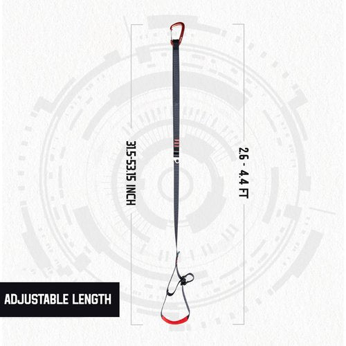 Yulatik 2.6-4.4 FT 16KN Foot Ascender, Adjustable Climbing Ascender Strap Rope Foot Belt Rock Climbing Rappel Rescue for Mountaineering, Rock Climbing, Engineering Protection