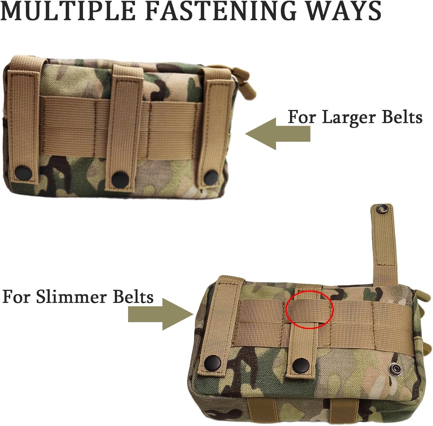Skiennix Tactical Molle Admin Pouch - Multi-Purpose Laser-Cut EDC Tool Bag for Outdoor & Travel