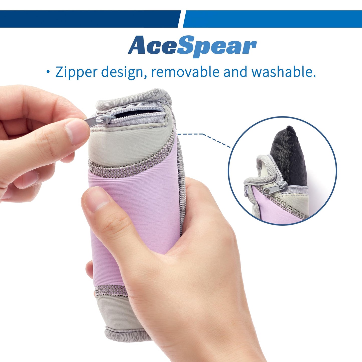 AceSpear Hand Weights for Women Men 1lb 2lbs 3lbs 4lbs Soft Dumbbells of 2, Detachable Walking Weight for Aerobics, Jogging, Running (1 lb x 2, Purple)