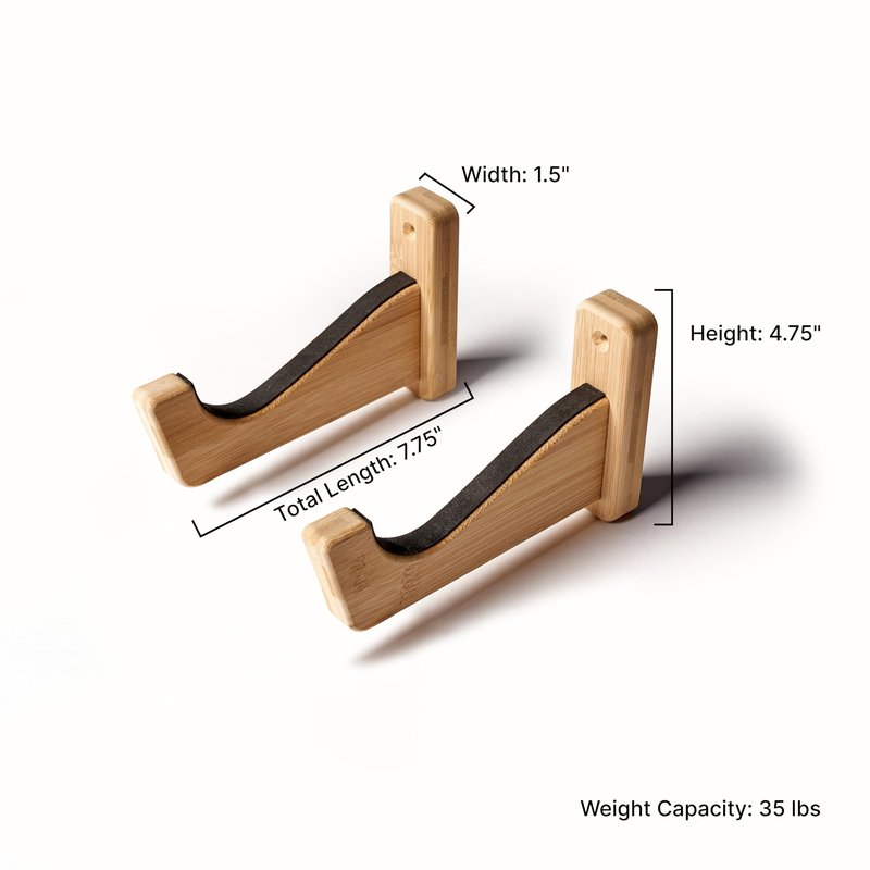 Vagabond Racks Surfboard Wall Mount, Bamboo Surfboard Rack Wall Storage & Display for Longboards & Shortboards, Horizontal Surfboard Holder, Home, Garage