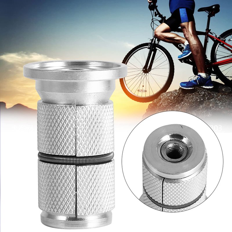 Yosoo Health Gear Headset, Headset Scooter, 28.6mm Expander Plug and Top, Stainless Steel Carbon Steerer Compression Plug, Expansion Bolt with Knurled and Heat Treatment