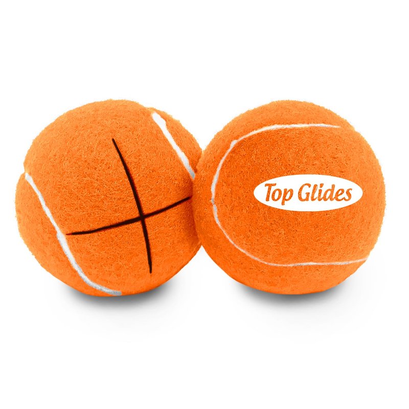 Top Glides Precut Walker Tennis Ball Glides (Orange)