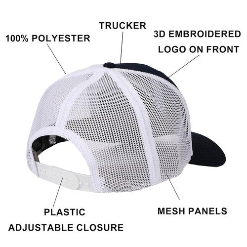 Bioworld Pabst Blue Ribbon 3D Embroidered Logo Blue Trucker Hat