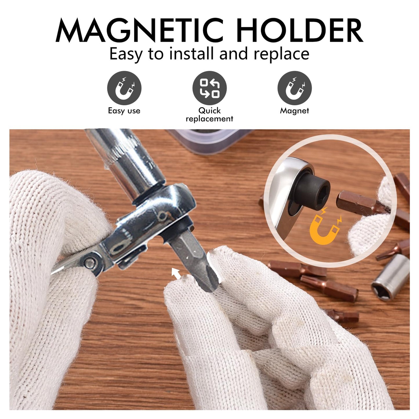 COTOUXKER Mini ratchet screwdriver Set, Right Angle Screwdriver set with 1/4 Mini Flex Ratchet Wrench and Bits Sockets for Tight Spaces(Ratchet wrench with bits and socket)