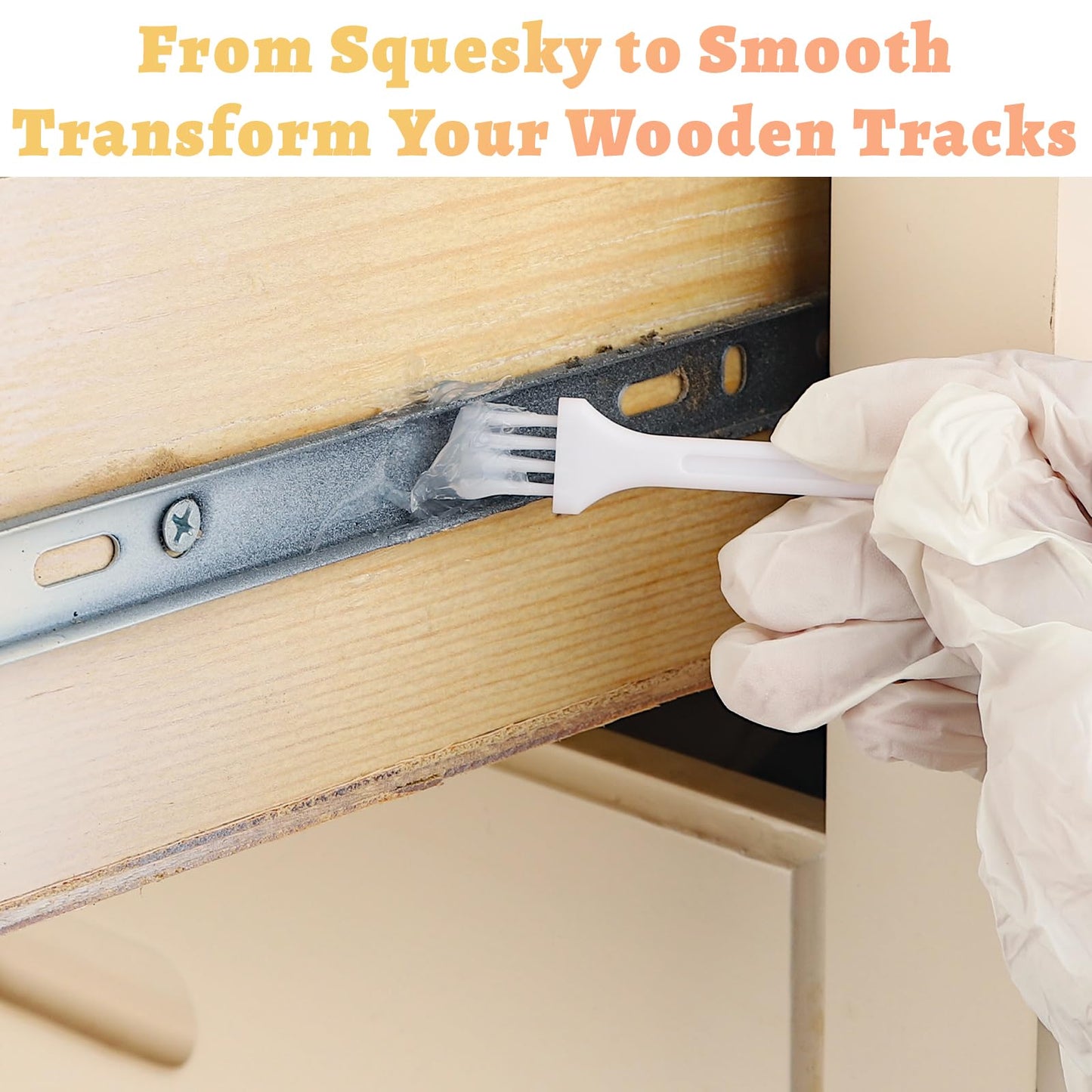 Wood Lubricant,Drawer Wax,5oz Multi-Purpose Paste Wood Wax for Home,Restore & Maintain Wooden Slide,Loosen Drawer Slide,Drawers, Doors, Hinges,Eliminate Sticking & Noise