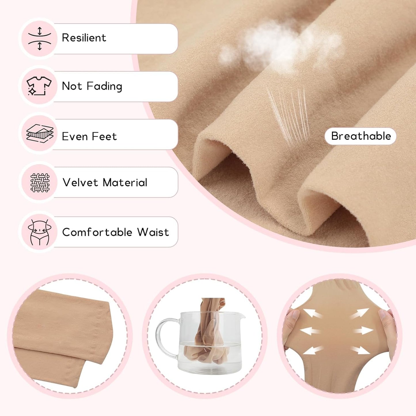 American Trends 6-Pack Toddler Ballet Tights - Soft, Versatile Tights for Girls Ages 1-14 | Perfect for Dance and Daily Wear