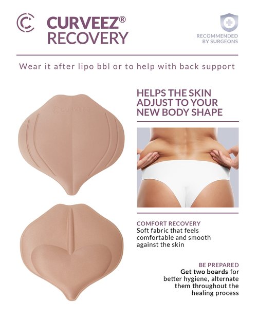 CURVEEZ Lipo Lumbar Molder Back Board, Essential Post Surgery Supplies for Lipo, BBL & Tummy Tuck Recovery, Compression Board