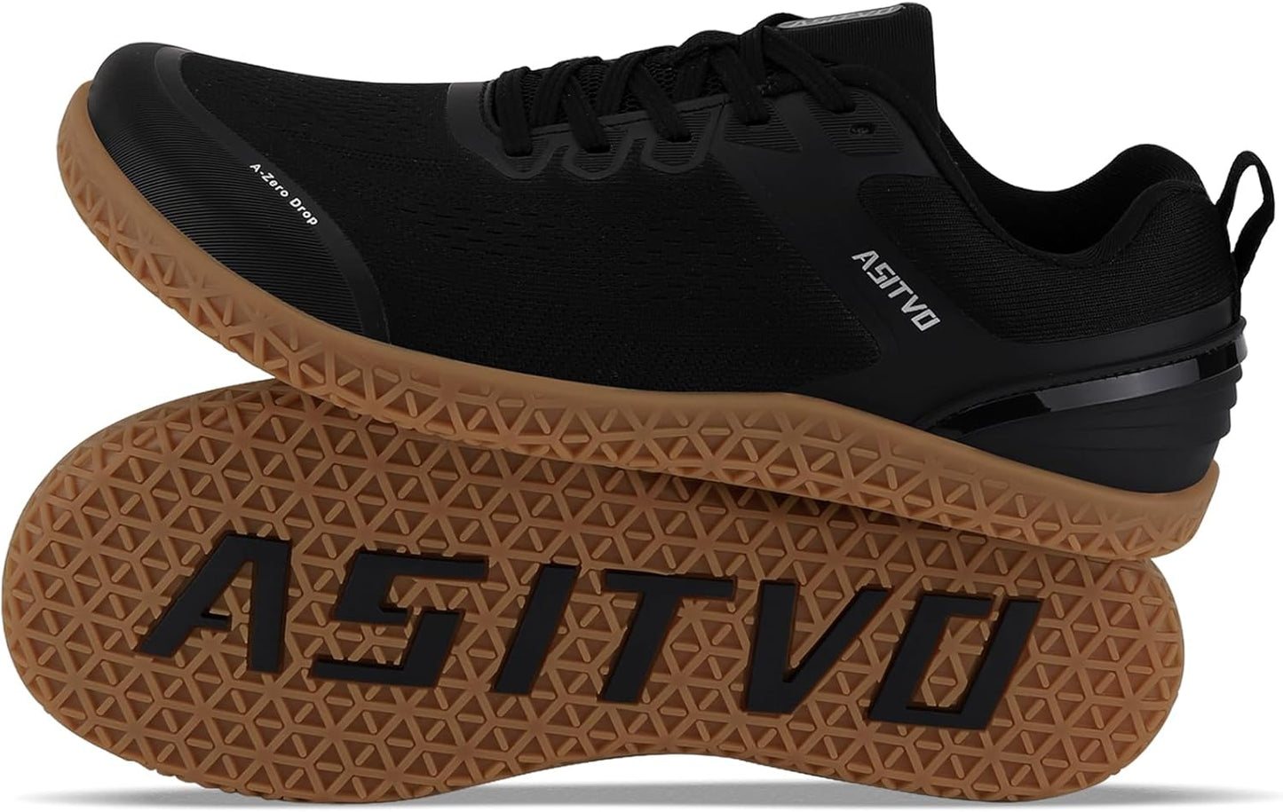 ASITVO Wide Barefoot Shoes for Men - Zero Drop Minimalist Cross Trainers with Colorful Knit Upper