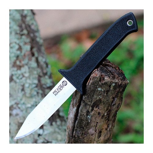 Cold Steel Peace Maker III 4" Fixed Blade 4116 Stainless Steel Clip Point Tactical Outdoor Knife, 4.5" Kray-Ex Handle, Secure-Ex Sheath w/Belt Clip