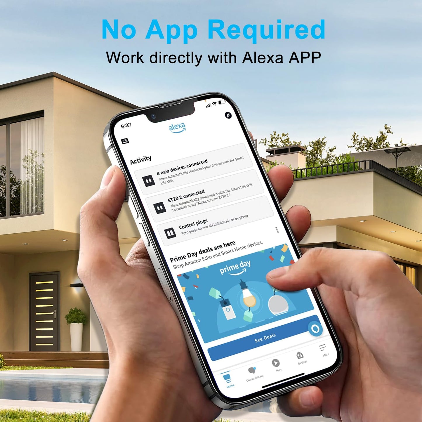 EIGHTREE Smart Plug Compatible With Alexa, Voice Control, Outlet Timer, 10A, 2024 New Upgraded