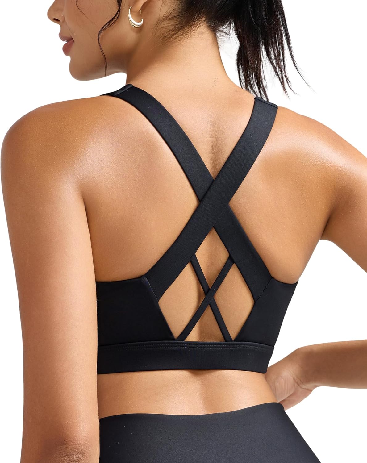 RUNNING GIRL Sports Bra - High Impact Molded Cup Design with Sewn-In Pads for Ultimate Support
