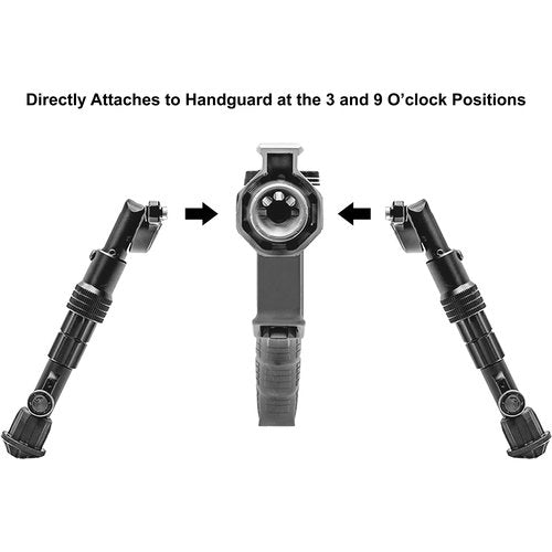 Leapers TL-BPDK01 Inc, UTG Recon Flex Bipod, Keymod, Black, 5.7"-8"