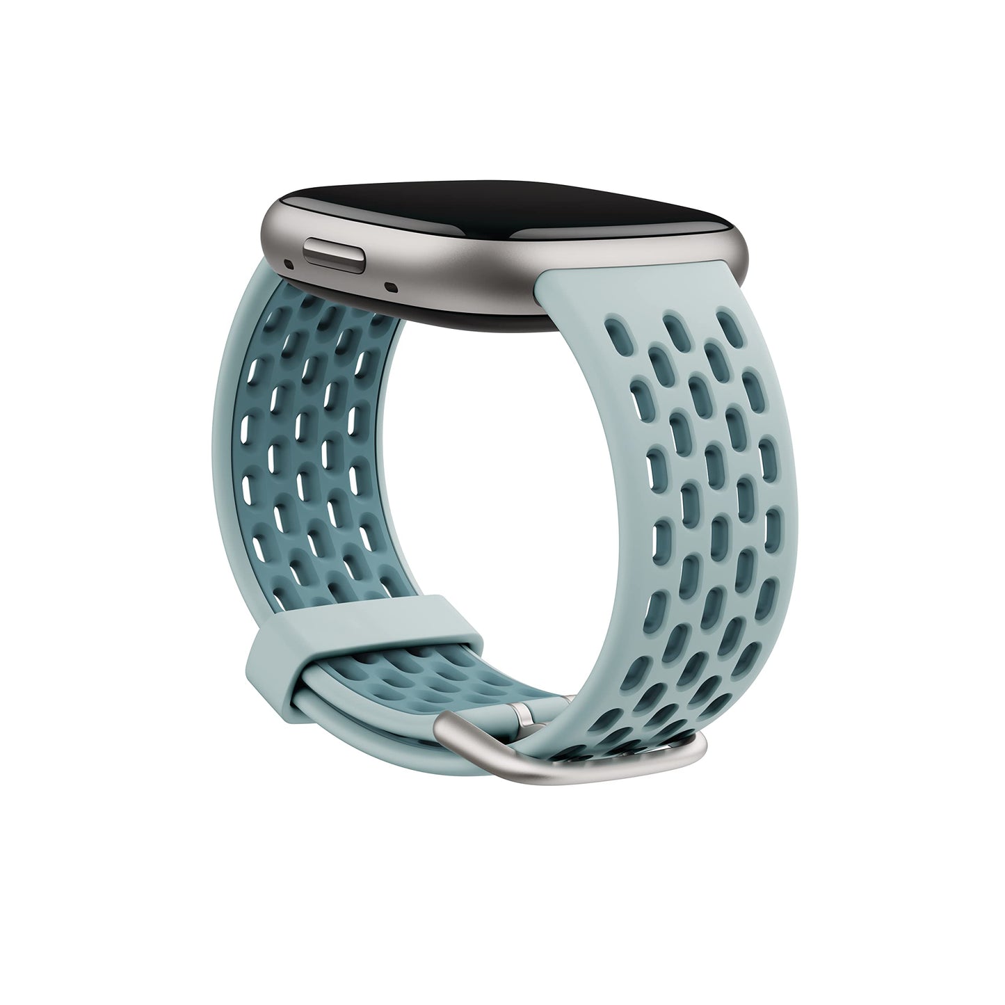 Fitbit Sport Band, 24mm Attach,Sea Blue/Ocean,Small *Compatible with Sense 2, Sense, Versa 4 & Versa 3