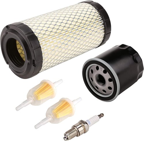 10L0L Golf Cart Tune Up Kit for Club Car Precedent 2004-UP with Kawasaki Engine, Includes Air Oil Fuel Filter 102558201, 1016467, 102003201, Spark Plug BPR2ES