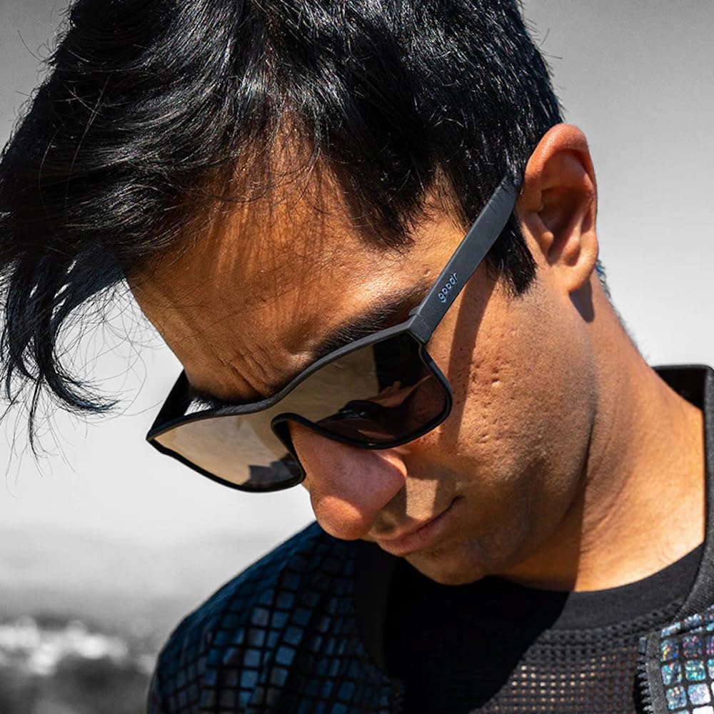 goodr The Future is Void Sunglasses Polarized Sunglasses, Medium Sized (VRG), Black Solid Frames with Black Non-Reflective Glare Reducing Lenses, UV400 Protection, No Slip, No Bounce