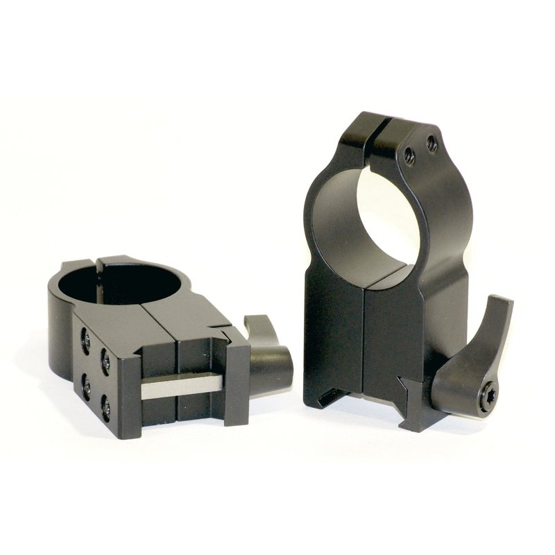 Warne 204LM Maxima Quick Detach Scope Rings, Sintered Steel, Vertical Split, 1 inch, Ultra High Matte