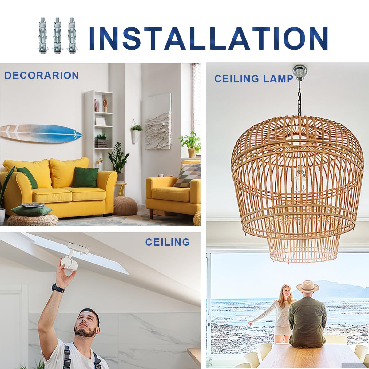 30 pcs Molly Bolts, Metal Drywall Anchors, Heavy Duty Zinc Plated Steel Molly Bolt (M4-32)