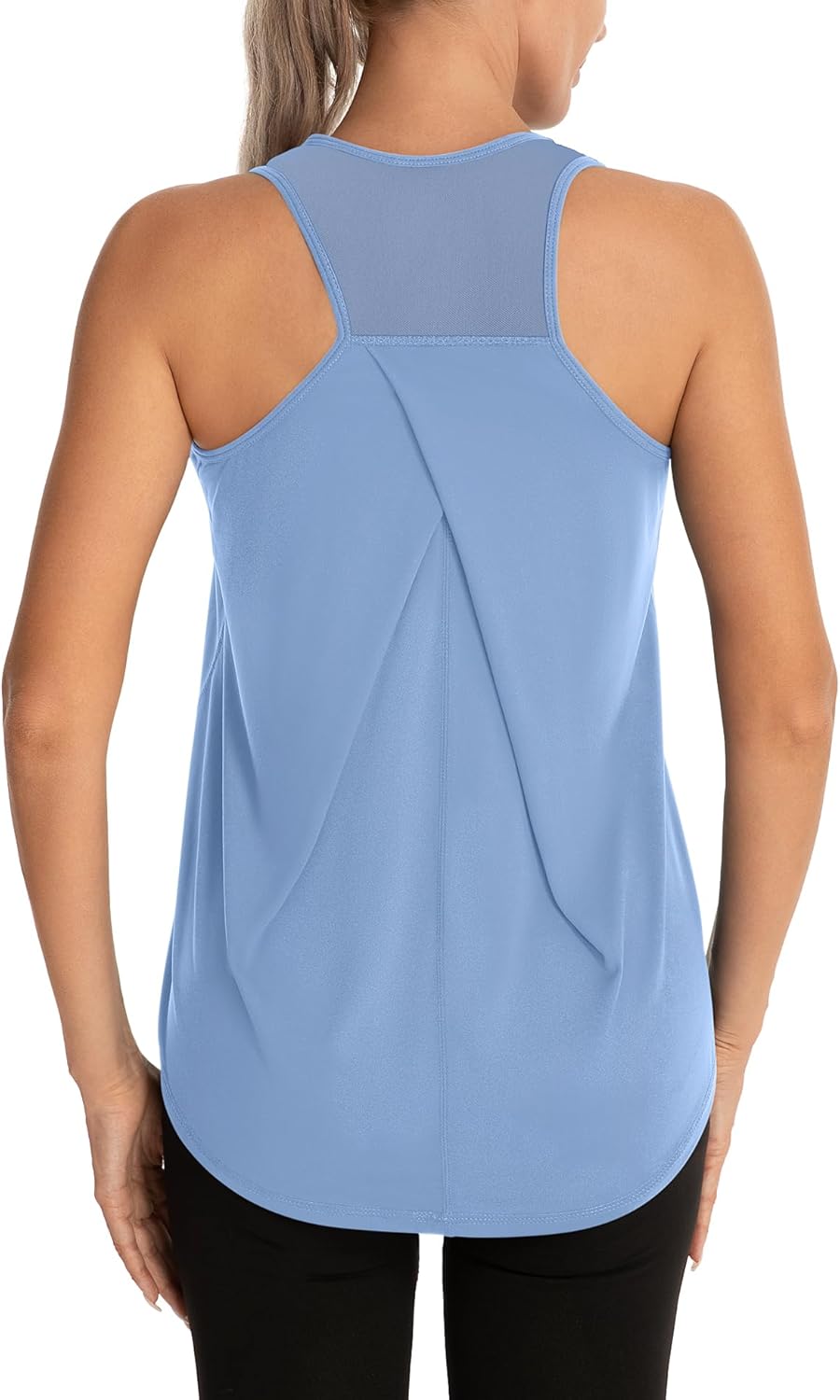 Aeuui Women's Racerback Workout Tank Tops - Breathable Mesh Yoga Shirts for Athletic Activities